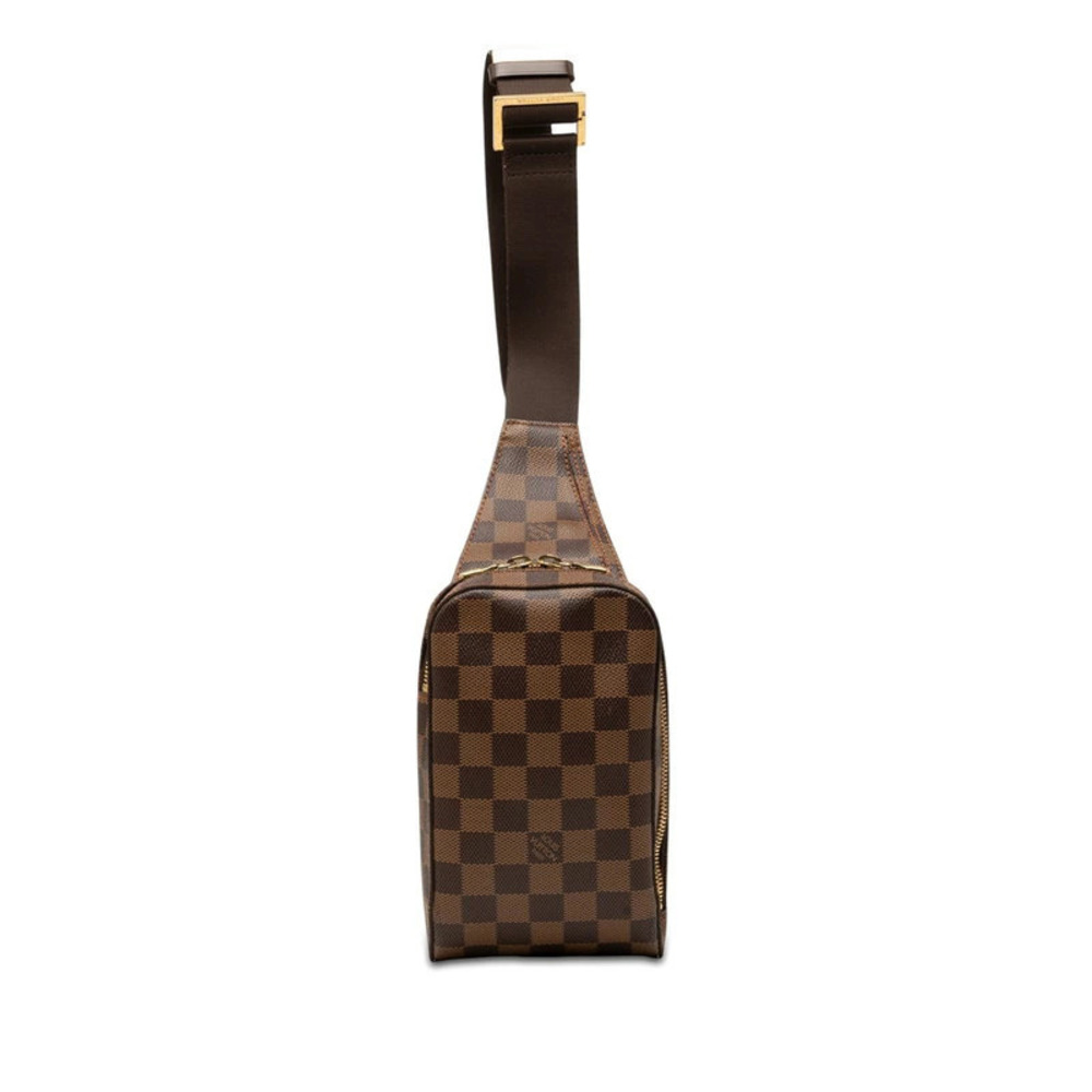 Louis Vuitton Damier Geronimos Shoulder Bag Body Waist Brown Leather